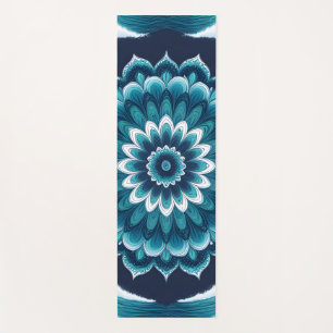 Elegant Ocean Wave Mandala Yoga Mat