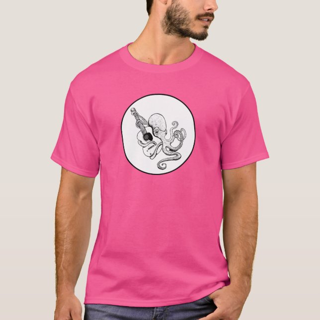 Elegant Octopus Guitarist T-Shirt (Front)