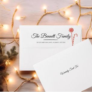 Elegant Off-White Christmas Envelope   Modern