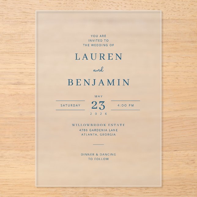 Elegant Off-White Minimalist Invitation (Front)