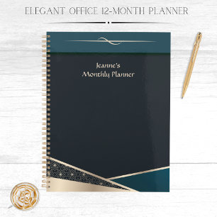 Elegant Office 12-Month Planner Daily Weekly Month