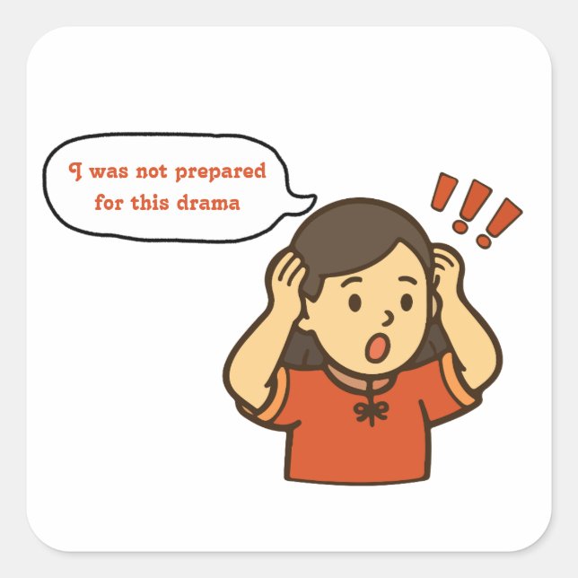 Elegant Office Humour Sticker | deadline mode (Front)