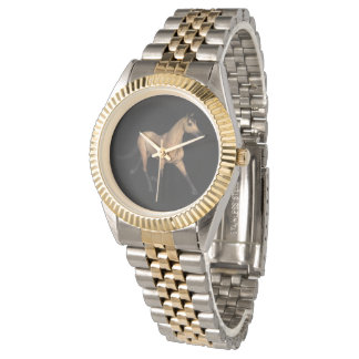 Elegant oil painting horse watch