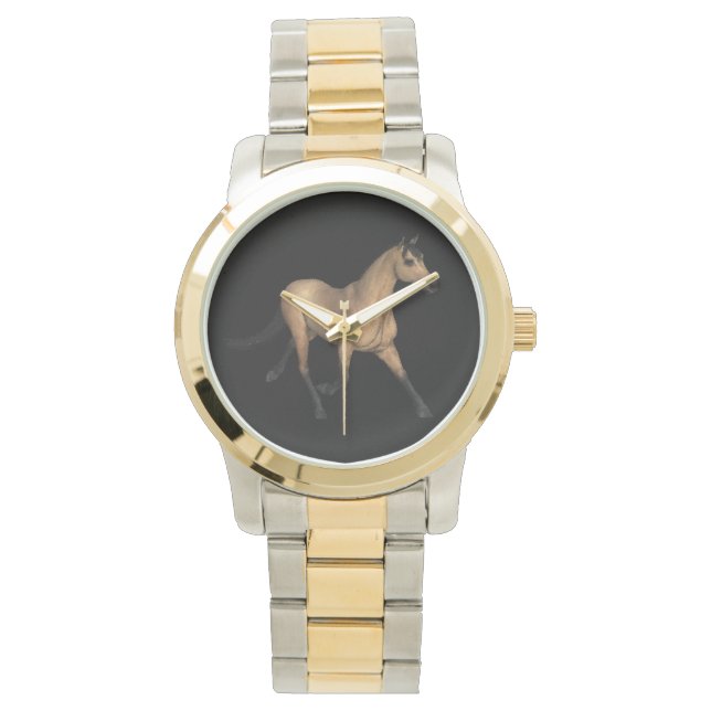 Elegant oil painting horse watch (Front)