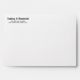 Elegant Old English Gothic Wedding Invitation Envelope