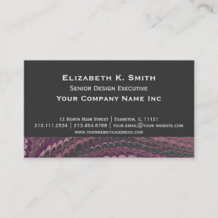 Elegant Old Fashioned Antique Purple Marbled Business Card