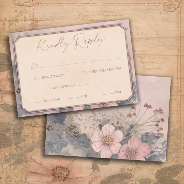 Elegant Old Fashioned Diamond Wedding RSVP Card (Creator Uploaded)