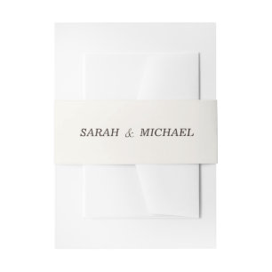 Elegant Old Money Wedding Invitation Belly Band