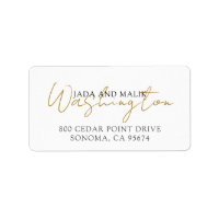 Elegant old Script Name Couple's Return Address