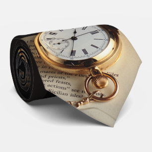 Elegant Old Stylish Clock Tie