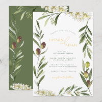 Elegant Olive Branch Botanical Wedding