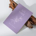 Elegant olive. Dusty purple mediterranean wedding  Table Number<br><div class="desc">Delicate botanical Italian wedding Table Number with elegant olive branch in Dusty purple,  Deep Amethyst colours. Suitable for mediterranean wedding.</div>