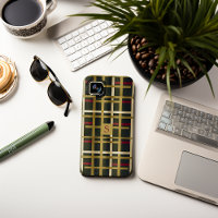Elegant Olive Green and Gold Classic Plaid