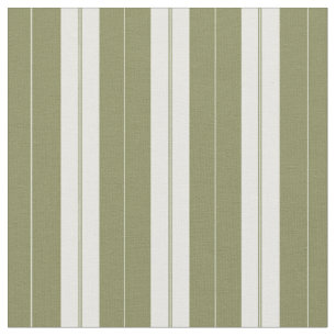 Elegant Olive Green Antique French Ticking Stripe Fabric
