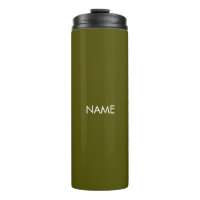 Elegant olive green custom name text monogram