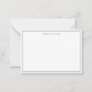 Elegant Olive Green Minimalist Note Card