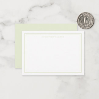 Elegant olive green Modern Calligraphy Card