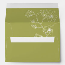 Elegant Olive Green & White Floral Wedding