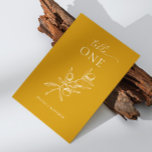 Elegant olive. Mustard yellow Italian wedding Table Number<br><div class="desc">Delicate botanical Italian wedding Table Number with elegant olive branch in Chinese Gold,  Mustard yellow,  Ochre colours. Suitable for fall / autumn mediterranean wedding.</div>
