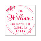 Elegant Olive Round Return Address