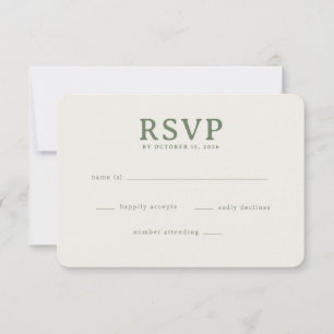 Elegant Olive RSVP Card