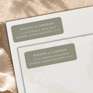Elegant Olive Sage Green Personalised Return