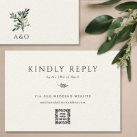 Elegant Olive Tree Branch Minimalist Wedding