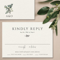 Elegant Olive Tree Branch Minimalist Wedding