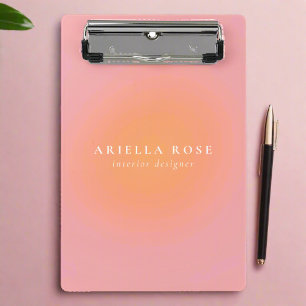 Elegant Ombre Blush Pink Clean Interior Designer Mini Clipboard