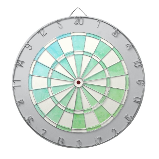 Elegant Ombre Dartboard with Light Gray Border (Front)