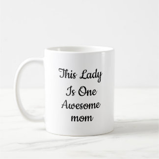 Elegant "One Awesome Mum" Script Coffee Mug