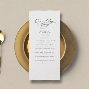 Elegant One Day Away Wedding Rehearsal Dinner Menu