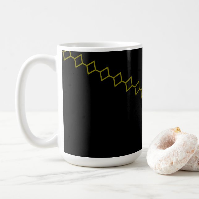 Elegant  Onyx Flow Chili Bowl Coffee Mug (With Donut)