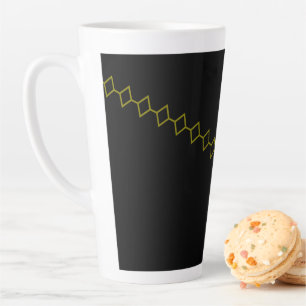 Elegant Onyx Flow Chili Bowl Latte Mug