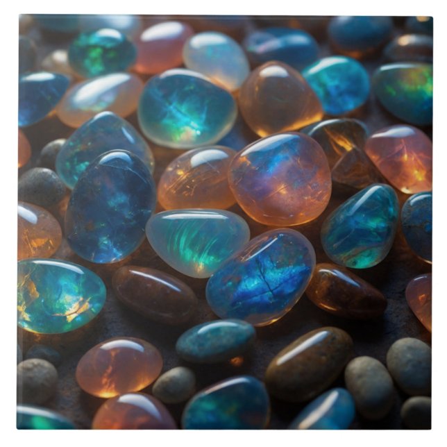 Elegant opal Ceramic Tile (Front)