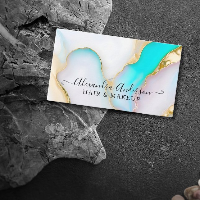 Elegant Opal Gold Glitter Business Card (Elegant Opal Gold Glitter Business Card)