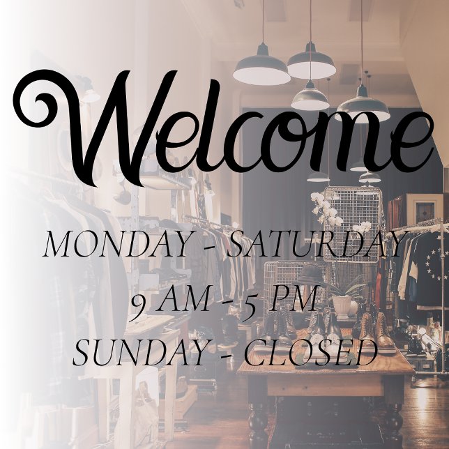 Elegant Open Hours | Black Script Time Opening (Creator Uploaded)