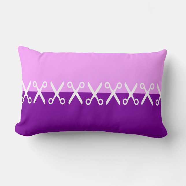 Elegant Open Scissors Pattern Cushion Pillow (Front)