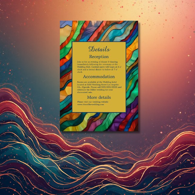 Elegant Opulent African destination wedding  Enclosure Card (Creator Uploaded)