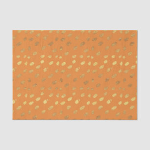 Elegant Orange and Gold Tissue Paper