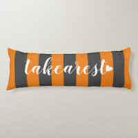 Elegant Orange and Grey Striped Saying