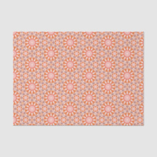 Elegant Orange and Pink Modern Geometric Pattern  Tissue Paper