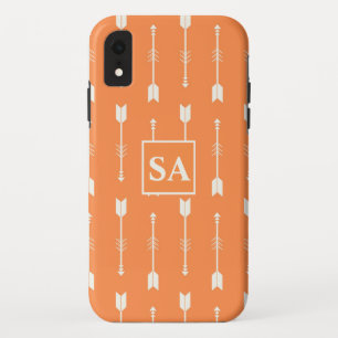 Elegant Orange and white Arrows Case-Mate iPhone Case