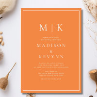 Elegant Orange and White Classic Wedding
