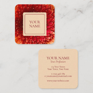 Elegant Orange & Cream Floral Business Card