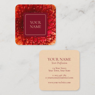 Elegant Orange & Cream Floral Business Card