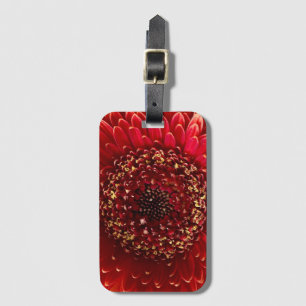 Elegant Orange & Cream Floral Luggage Tag