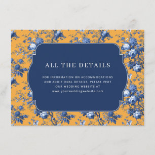 Elegant Orange Floral Enclosure Card