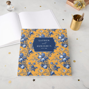 Elegant Orange Floral Guest Book