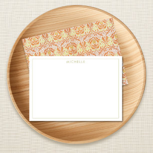 Elegant Orange Floral Pattern Card